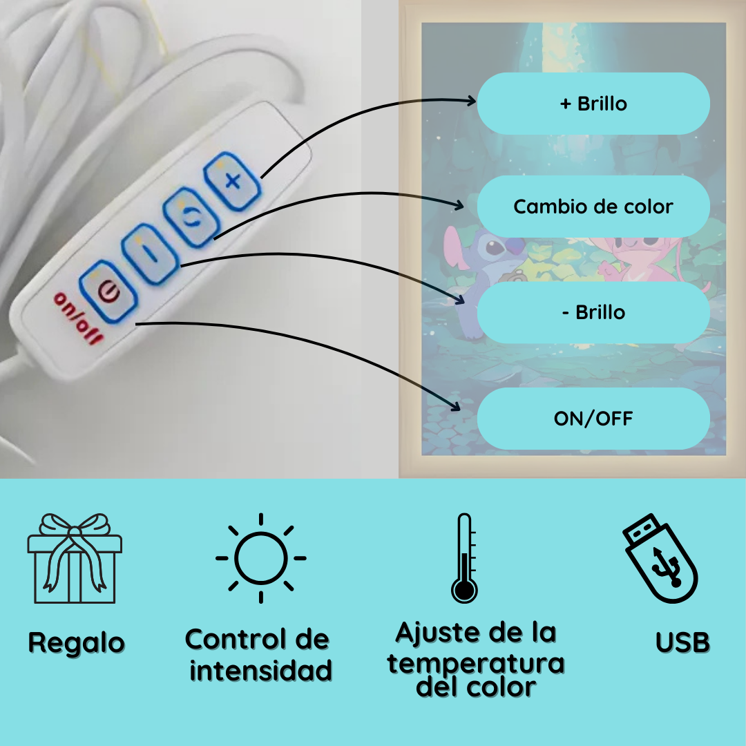 Cuadro LED de Amor